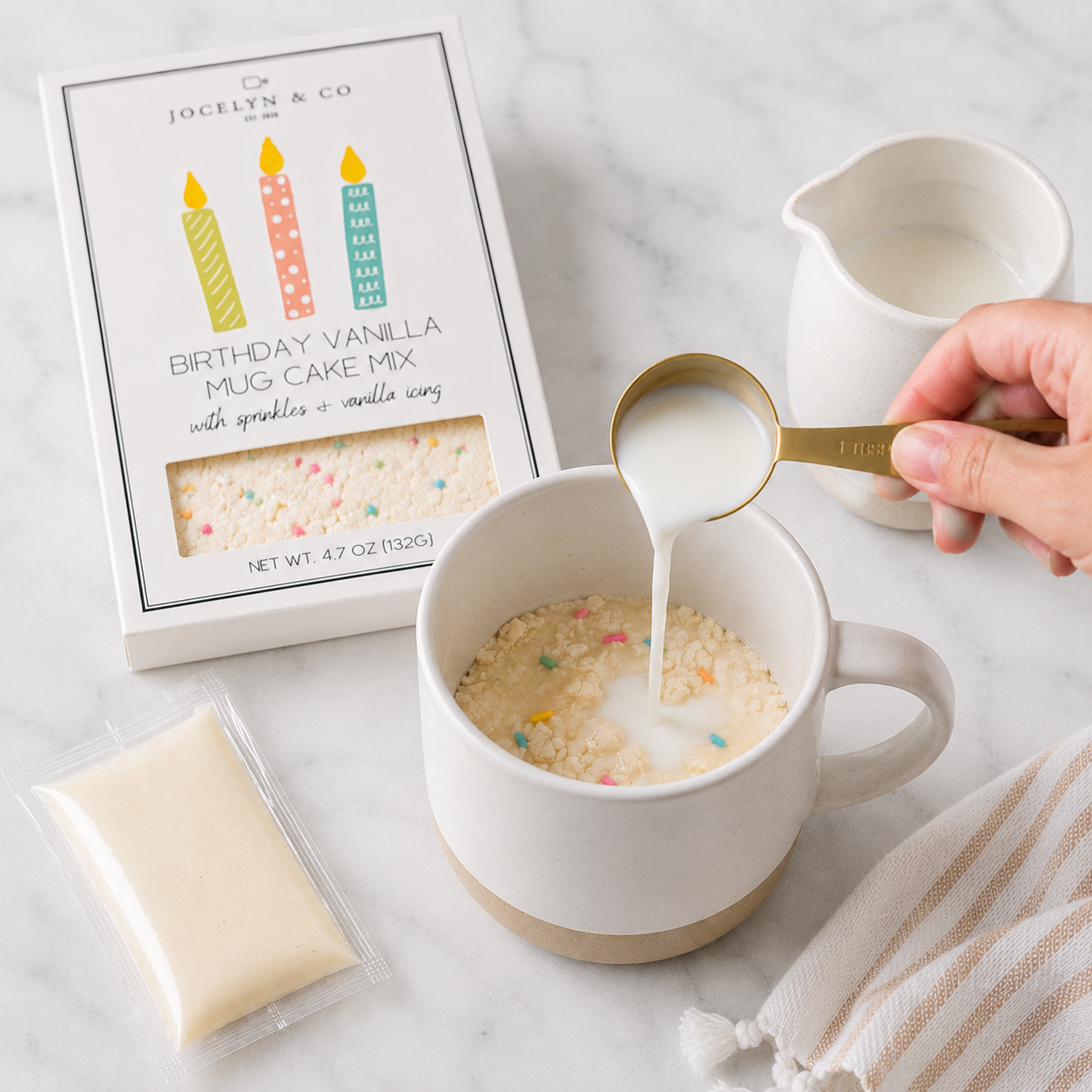 Birthday Mug Cake Mix with Glaze